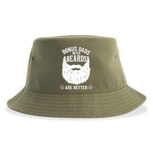 Bonus Dads With Beards Are Better Funny Bonus Dad Funny Gift Sustainable Bucket Hat