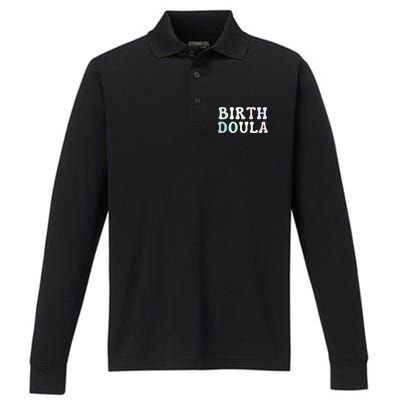 Birth Doula Women Birth Worker Performance Long Sleeve Polo