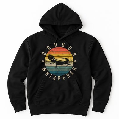 Bearded Dragon Whisperer Vintage Sunset Lizard Reptile Hoodie