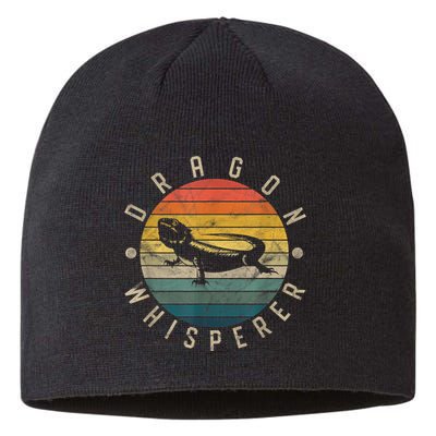 Bearded Dragon Whisperer Vintage Sunset Lizard Reptile Sustainable Beanie