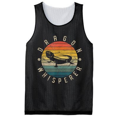 Bearded Dragon Whisperer Vintage Sunset Lizard Reptile Mesh Reversible Basketball Jersey Tank