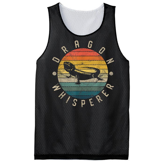 Bearded Dragon Whisperer Vintage Sunset Lizard Reptile Mesh Reversible Basketball Jersey Tank