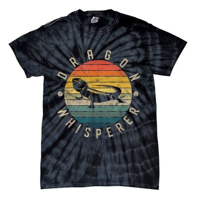 Bearded Dragon Whisperer Vintage Sunset Lizard Reptile Tie-Dye T-Shirt
