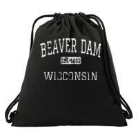 Beaver Dam Wisconsin Wi Vintage Drawstring Bag