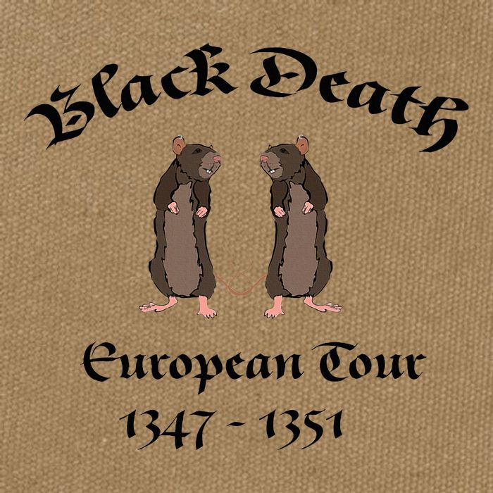 Black Death World Plague Funny History For Students Cotton Canvas Backpack