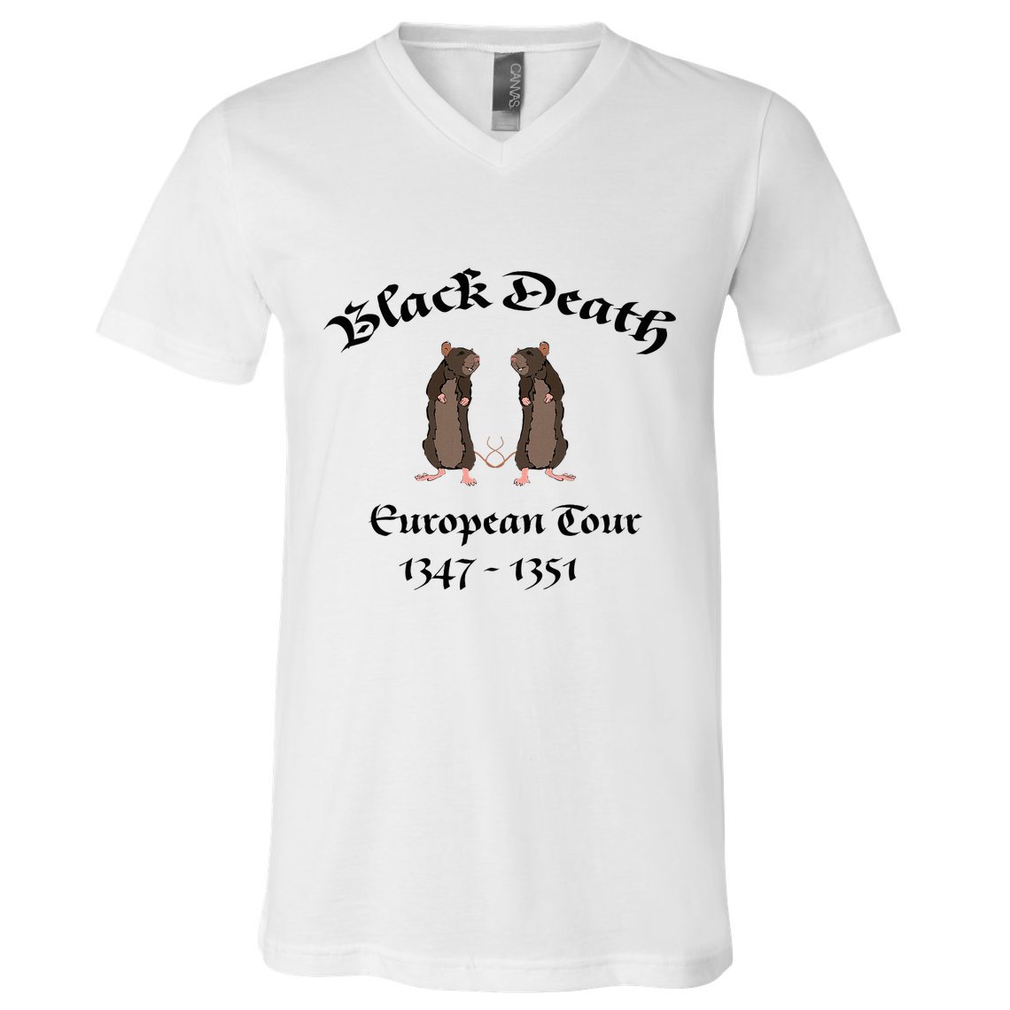 Black Death World Plague Funny History For Students V-Neck T-Shirt