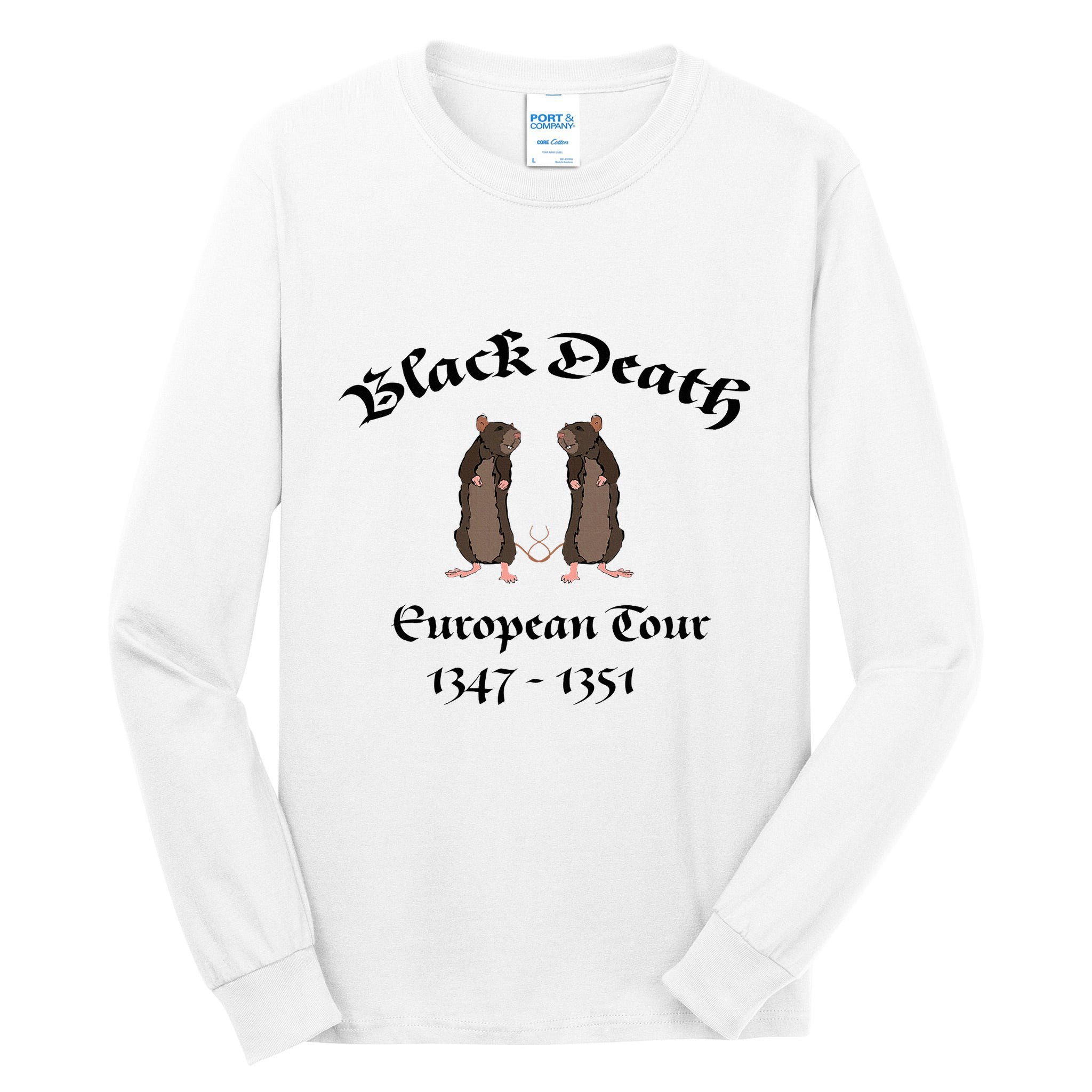 Black Death World Plague Funny History For Students Tall Long Sleeve T-Shirt