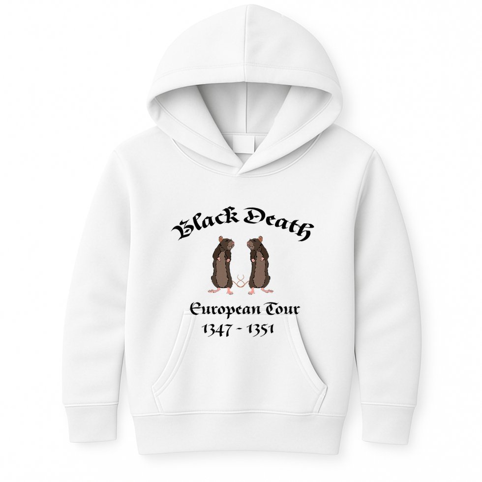 Black Death World Plague Funny History For Students Kids Hoodie