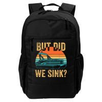 But Did We Sink Funny Pontoon Boat Captain Boating Daily Commute Backpack