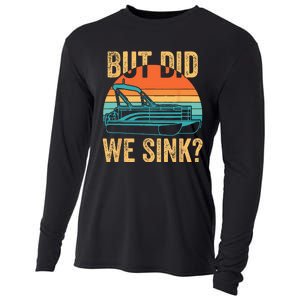 But Did We Sink Funny Pontoon Boat Captain Boating Cooling Performance Long Sleeve Crew