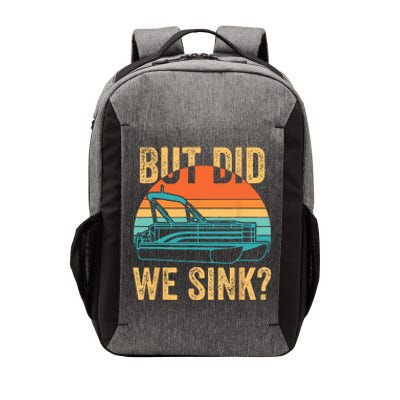 But Did We Sink Funny Pontoon Boat Captain Boating Vector Backpack