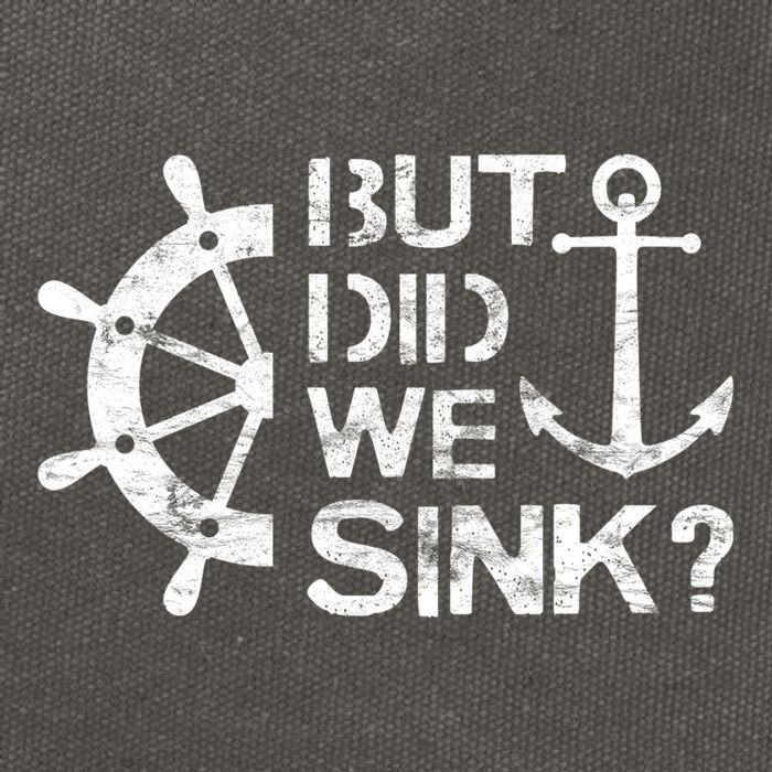 But Did We Sink Sailboat Sail Boating Captain Sailing Cotton Canvas Backpack