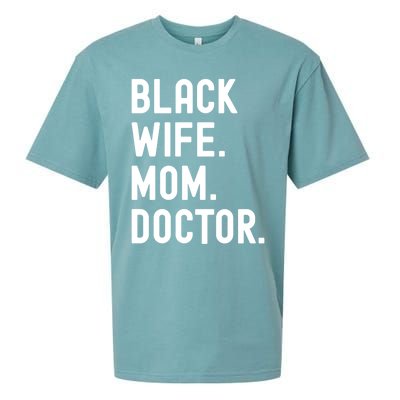 Black Doctor Wife Mom African American Physician Gift Sueded Cloud Jersey T-Shirt