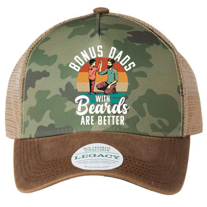 Bonus Dads With Beards Are Better Bearded Stepfather Great Gift Legacy Tie Dye Trucker Hat