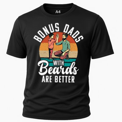 Bonus Dads With Beards Are Better Bearded Stepfather Great Gift Performance Shirt