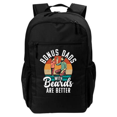 Bonus Dads With Beards Are Better Bearded Stepfather Great Gift Backpack