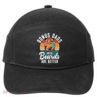 Bonus Dads With Beards Are Better Bearded Stepfather Great Gift 7-Panel Snapback Hat