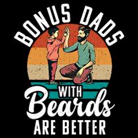 Bonus Dads With Beards Are Better Bearded Stepfather Great Gift Drawstring Bag