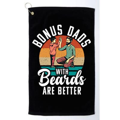 Bonus Dads With Beards Are Better Bearded Stepfather Great Gift Golf Towel
