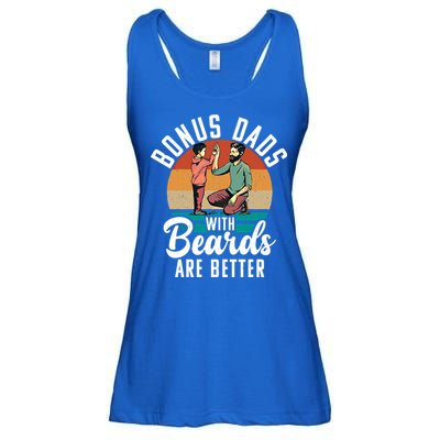 Bonus Dads With Beards Are Better Bearded Stepfather Great Gift Ladies Essential Flowy Tank
