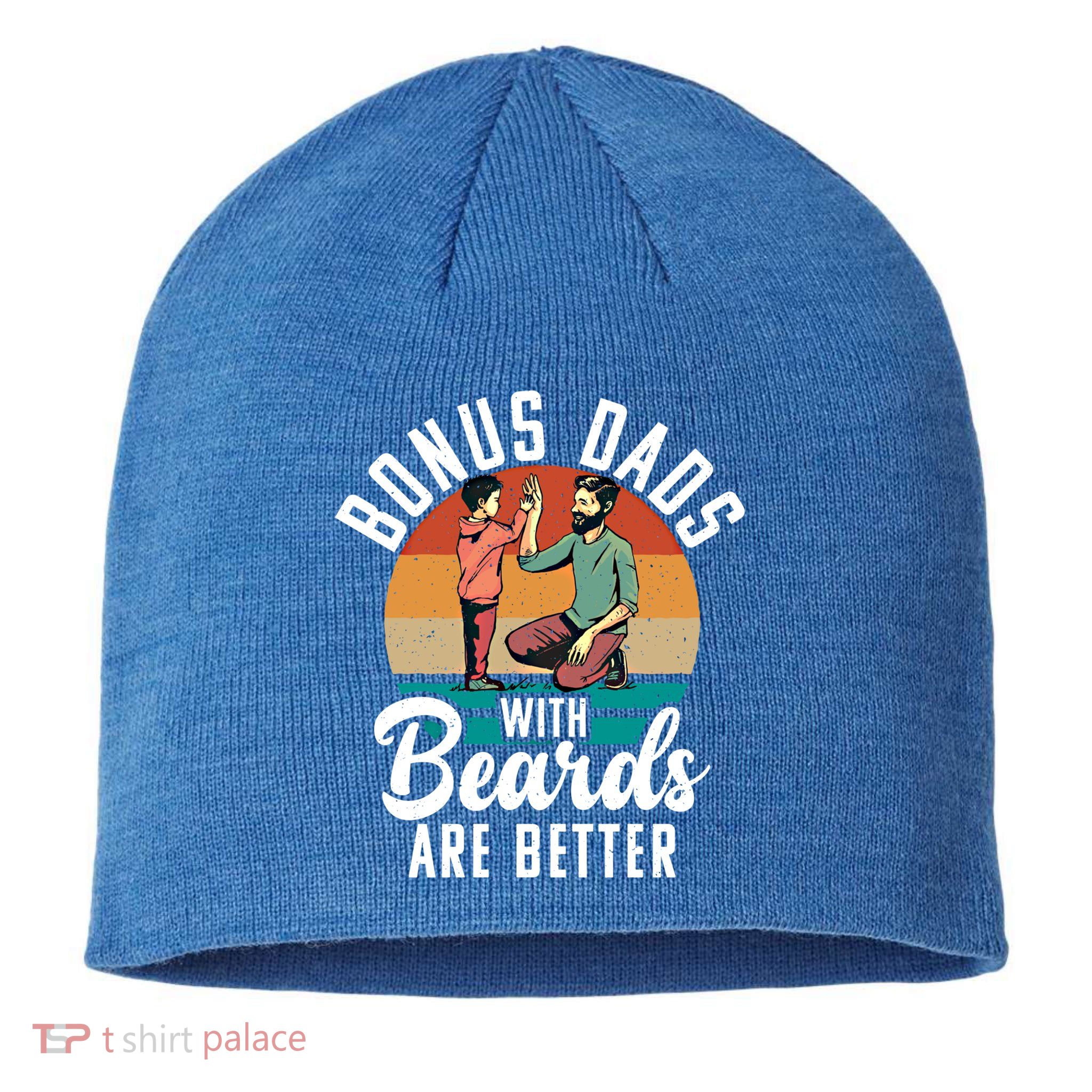 Bonus Dads With Beards Are Better Bearded Stepfather Great Gift Sustainable Beanie