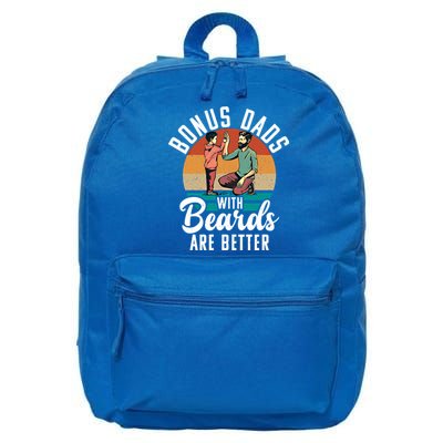 Bonus Dads With Beards Are Better Bearded Stepfather Great Gift 16 in Basic Backpack