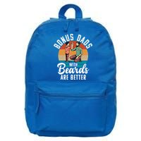 Bonus Dads With Beards Are Better Bearded Stepfather Great Gift 16 in Basic Backpack
