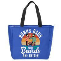 Bonus Dads With Beards Are Better Bearded Stepfather Great Gift Zip Tote Bag