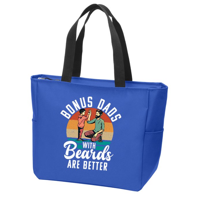 Bonus Dads With Beards Are Better Bearded Stepfather Great Gift Zip Tote Bag
