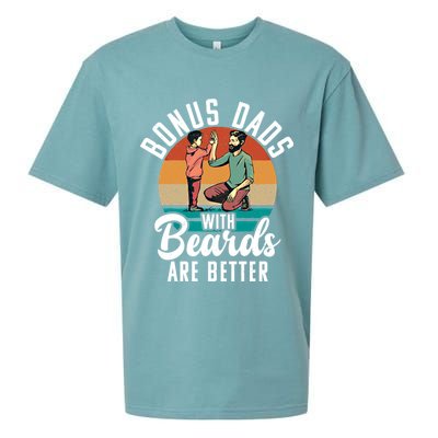 Bonus Dads With Beards Are Better Bearded Stepfather Great Gift Sueded Cloud Jersey T-Shirt