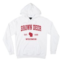 Brown Deer Wisconsin Wi Vintage Sports Hoodie