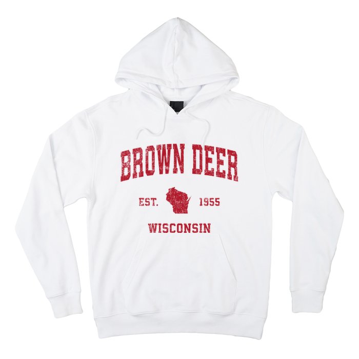 Brown Deer Wisconsin Wi Vintage Sports Hoodie