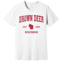 Brown Deer Wisconsin Wi Vintage Sports Premium T-Shirt