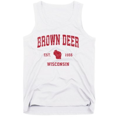 Brown Deer Wisconsin Wi Vintage Sports Tank Top