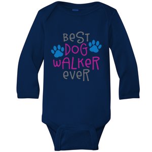 Best Dog Walker Ever Greatest Pet Sitter Puppy Trainer Love Gift Baby Long Sleeve Bodysuit