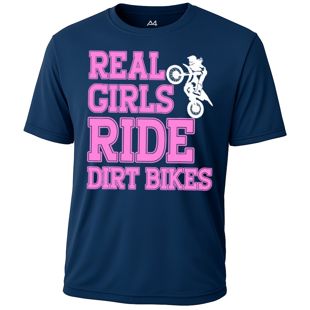 Braap Design Wo Motorcycle Motocross Girl Dirt Bike Cooling Performance Crew T-Shirt