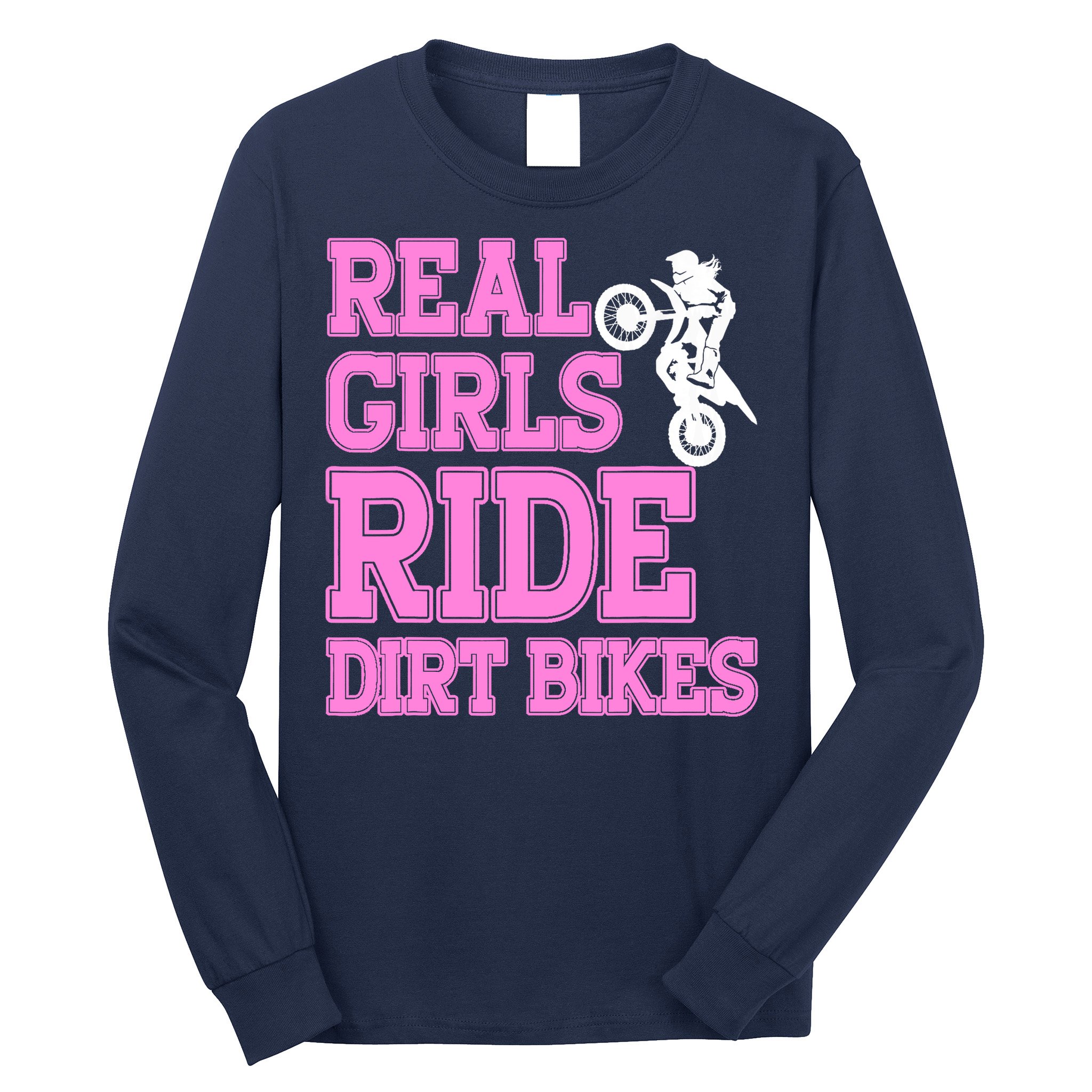 Braap Design Wo Motorcycle Motocross Girl Dirt Bike Long Sleeve Shirt