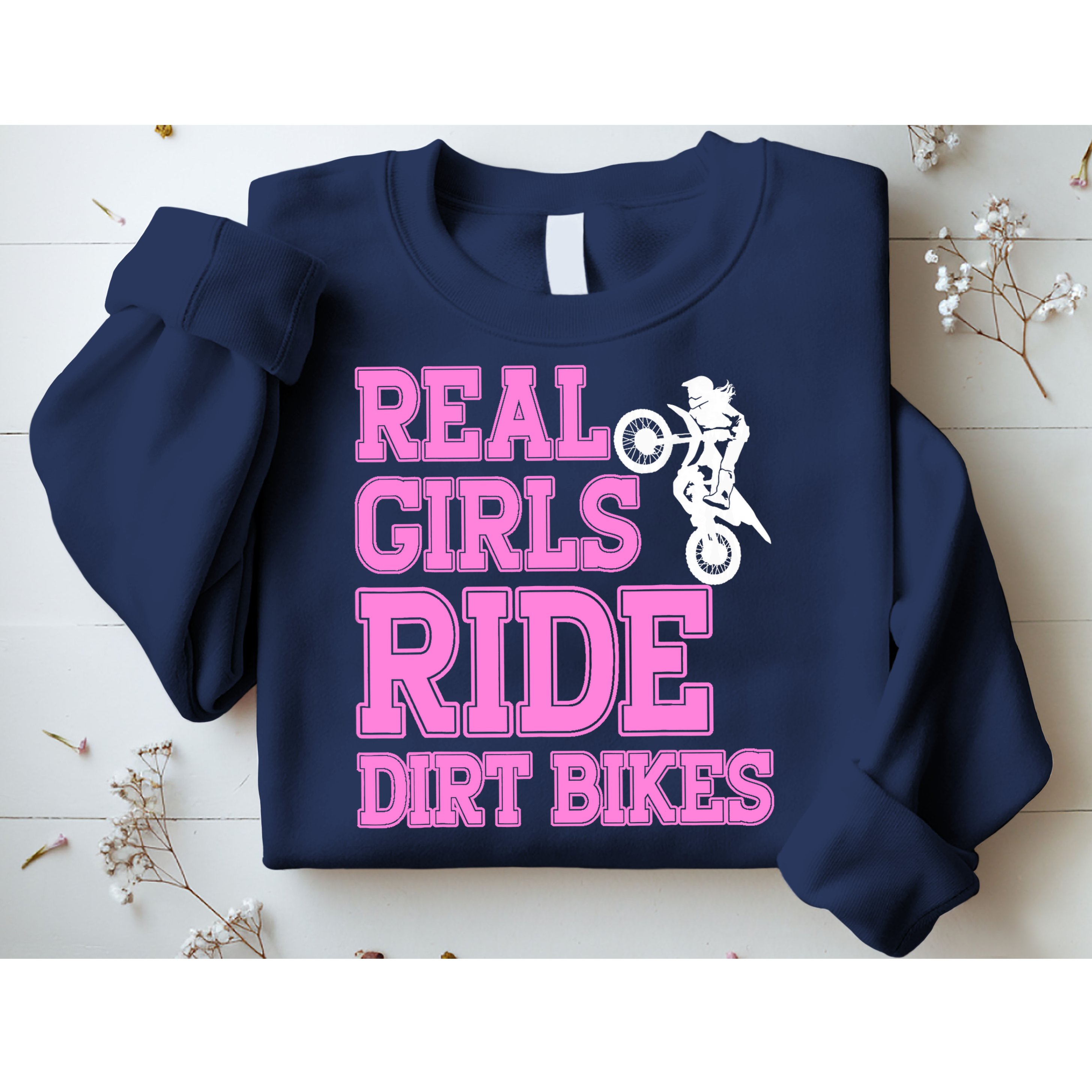 Braap Design Wo Motorcycle Motocross Girl Dirt Bike Sweatshirt