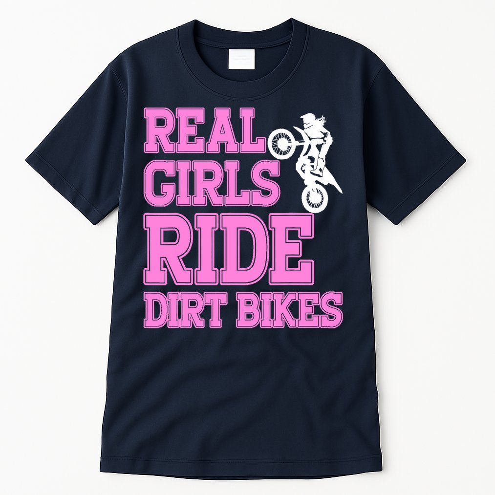 Braap Design Wo Motorcycle Motocross Girl Dirt Bike Tall T-Shirt