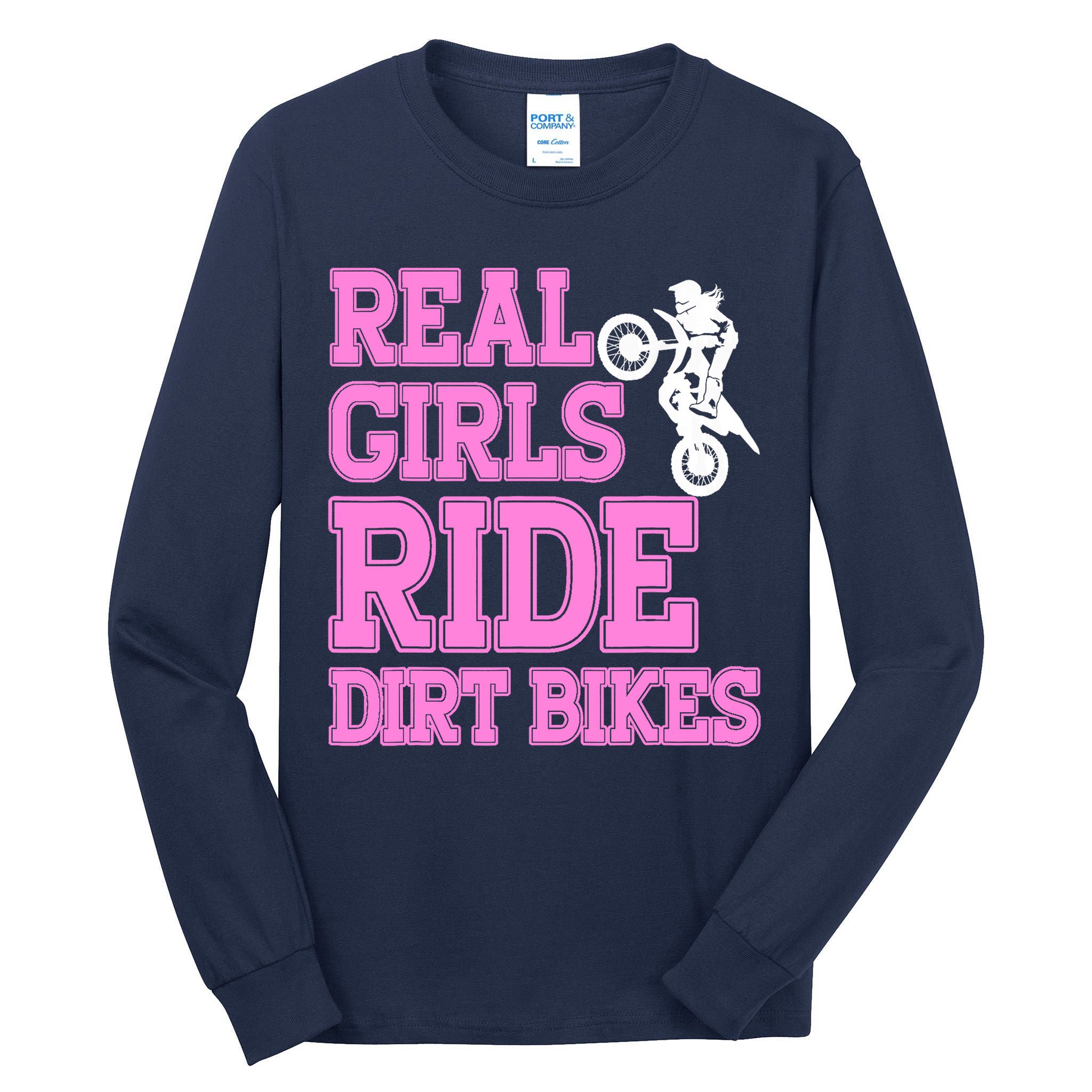 Braap Design Wo Motorcycle Motocross Girl Dirt Bike Tall Long Sleeve T-Shirt