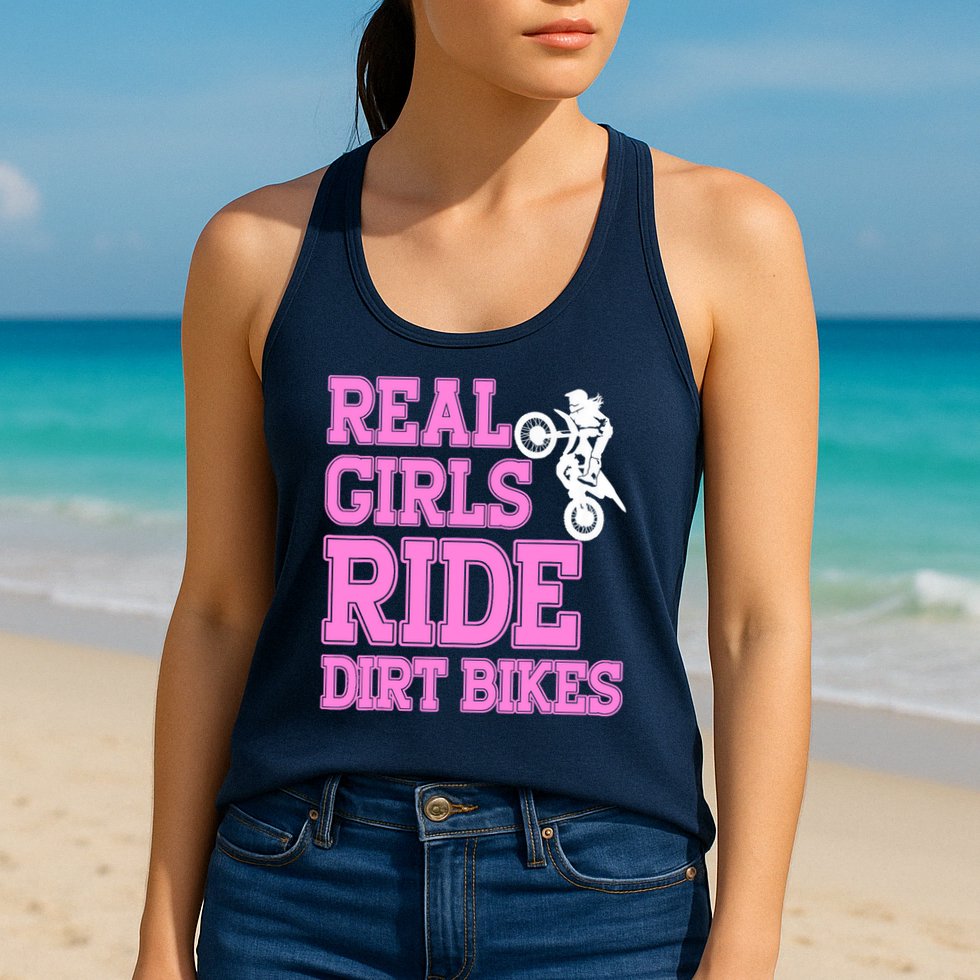 Braap Design Wo Motorcycle Motocross Girl Dirt Bike Womens Tank Top