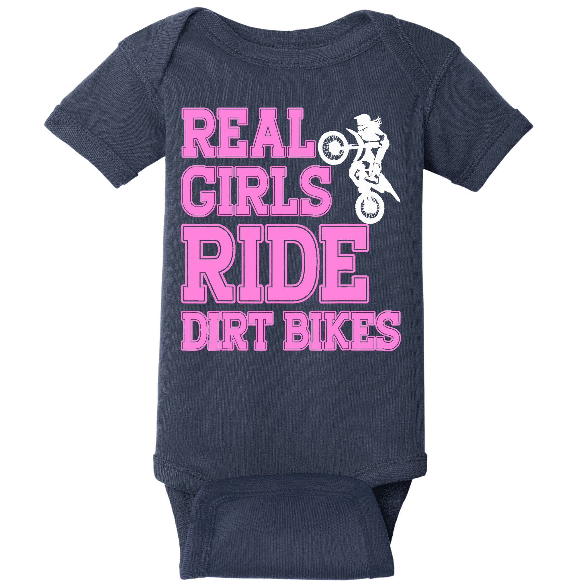 Braap Design Wo Motorcycle Motocross Girl Dirt Bike Baby Bodysuit