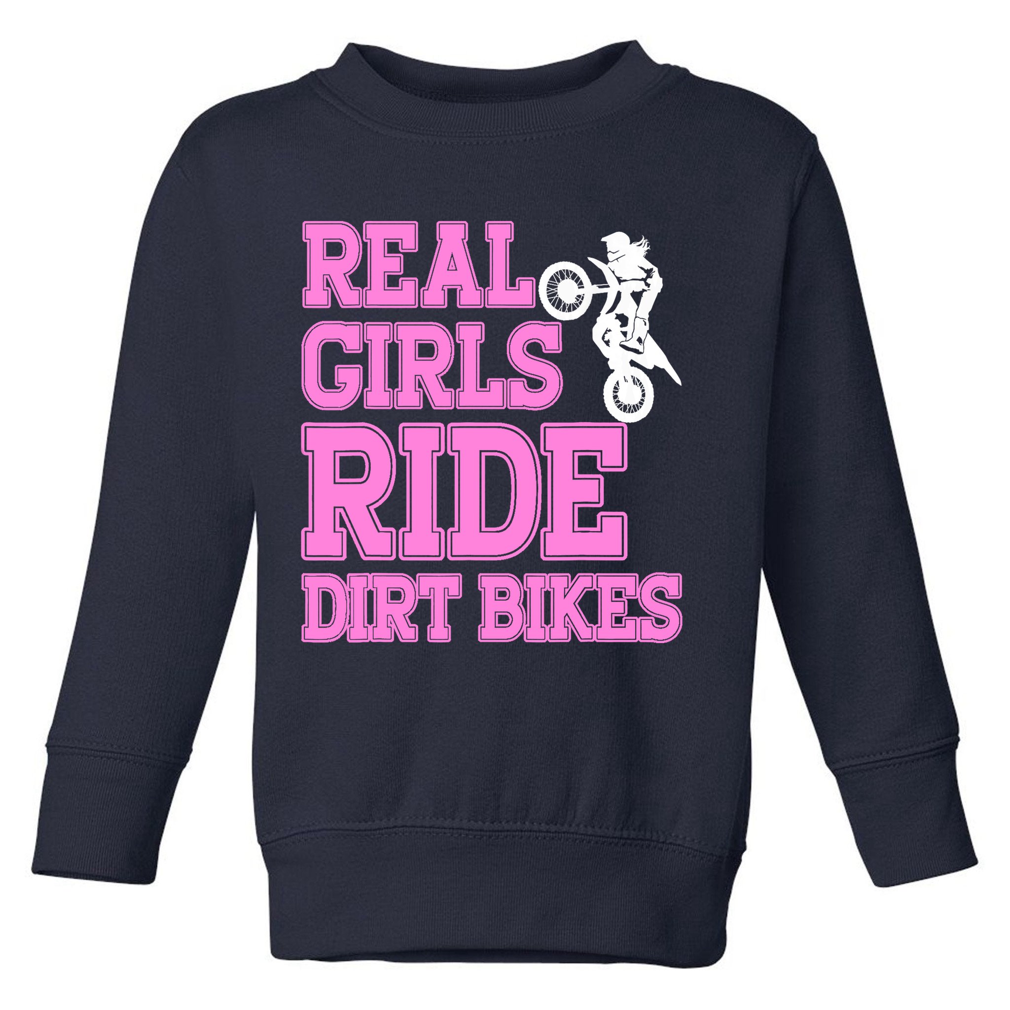 Braap Design Wo Motorcycle Motocross Girl Dirt Bike Toddler Sweatshirt
