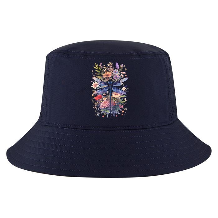 Beautiful Dragonfly Watercolor Art Insect Lover Earth Day Cool Comfort Performance Bucket Hat