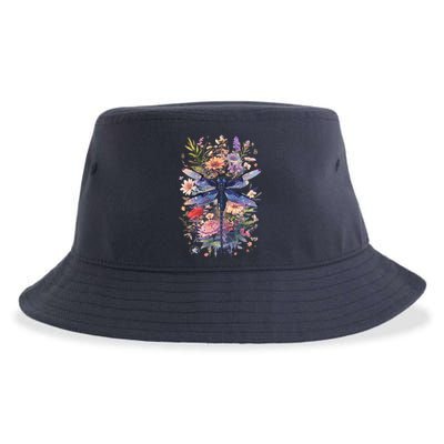 Beautiful Dragonfly Watercolor Art Insect Lover Earth Day Sustainable Bucket Hat