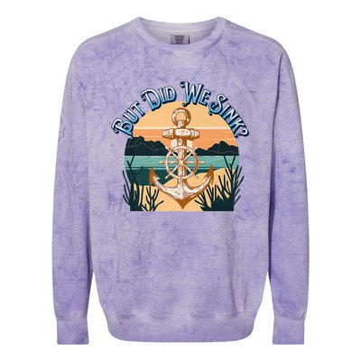 But Did We Sink Funny Sailing Boat Premium Colorblast Crewneck Sweatshirt