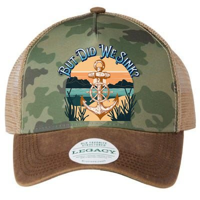 But Did We Sink Funny Sailing Boat Premium Legacy Tie Dye Trucker Hat