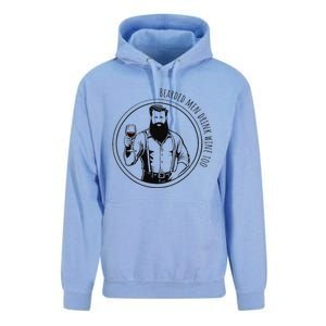 Bearded Drink Wine Too Unisex Surf Hoodie