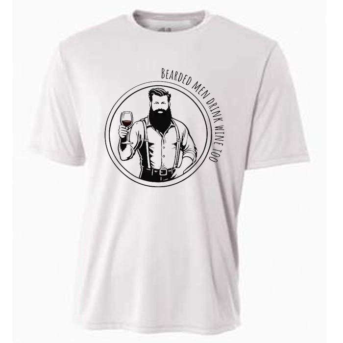 Bearded Drink Wine Too Cooling Performance Crew T-Shirt