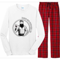 Bearded Drink Wine Too Long Sleeve Pajama Set